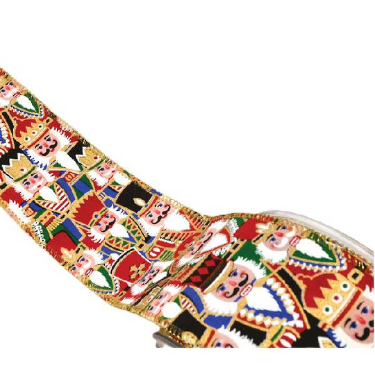 Ribbon 9mt, 67mm Multi Coloured Nutcracker *ETA Nov